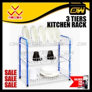 3-Layer Kitchen Rack/Plate Rack/Bowl Rack/Cup Rack/Cutlery Rack/Plate Rack/Metal Rack/Kitchen Rack/S