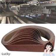 LUCKYSTOREGOODS 10pcs Abrasive Sanding Belts, Alumina 330 x 30 mm / 1.2 x 13 Inch Sanding Belts, Dur