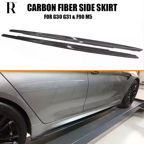 F90 M5 Carbon Side Skirt for BMW G30 G31 520 530 540 55 & F90 M5 Side Door Bumper Extension Splitter