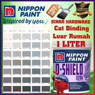 SINAR NIPPON Q SHIELD 1 LITER EXTERIOR WALL PAINT MATT /CAT DINDING LUAR RUMAH TAK KILAT ( PAGE D )