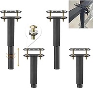 4 pcs Adjustable Height Bed Support Legs Replacement Part for Bed Frame Sofa Furniture Cabine,Durable Center Support Leg for Bed Frame Riser(Height:7.1-13.4in)