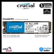 CRUCIAL P2 250GB / 500GB / 1TB / 2TB NVME PCIE GEN3X4 M.2 2280 SSD