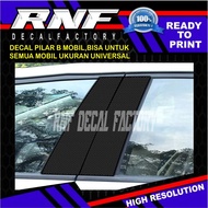 CARBON PILLAR STICKERS, VARIATION PILLAR STICKERS, CAR PILLAR STICKERS, CUSTOM CAR PILLAR DECALS