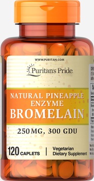 Natural Pineapple Enzyme Bromelain Caplets, 120 Count