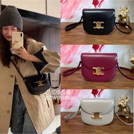 Celine22sTEEN BESACE TRIOMPHE Glossy Cow Leather Handbag Arc de TRIOMPHE Saddle Bag Arc de TRIOMPHE 