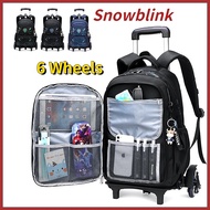 🌸Free Shipping🌸School Trolley bag for Boys Rolling School Backpacks Kids' Luggage Wheeled School Bags Kids Trolley Bags with 6 Wheels