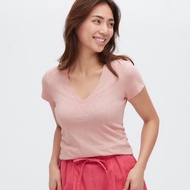 Women jersey short sleeve v neck tshirt