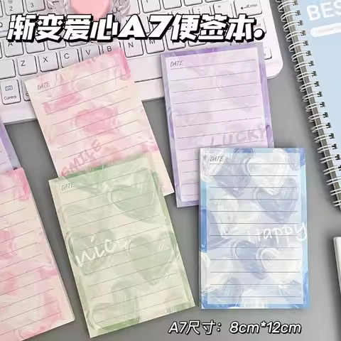 New Original Gradual Change Love A7 Notepad Ins High Value Can Be Torn Sticky Portable Notepad Stude