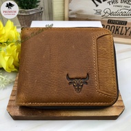 Rush Rider Leather Wallet Men Zip Short Wallet Leather Purse Man Dompet Zip Kulit Lelaki Beg Duit Lelaki Kulit