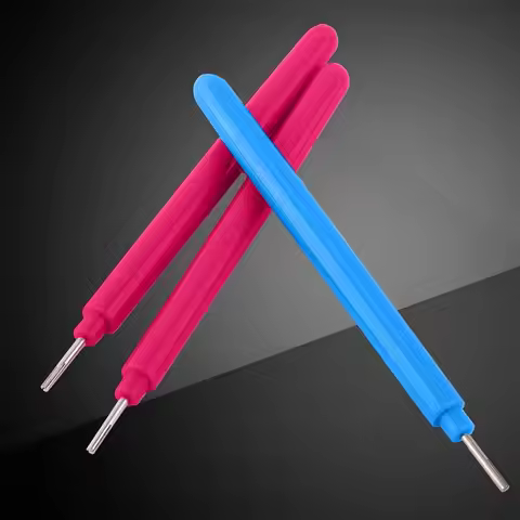 10pcs Handmade Supplies Plastic Paper Quilling Tools Red Blue Quilling Pen Multifunction Slotted Qui