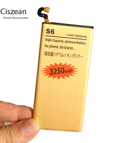 1x 3250mAh EB-BG920ABE Gold Battery For Samsung Galaxy S6 G9200 G920f G920i G920A G925S G920K G920L 