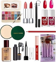 G4U Makeup kit Set With Lipstick, Eyeshadow, Compact, Foundation, Makeup Brushes ETC, Makeup Giftset