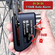 Motorcycle Lock Anti-Theft Lock Disc Brake Lock Bicycle Lock 110dB Alarm System 500mAh Battery USB C