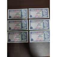 Malaysia duit lama RM1 siri ke3 running number x 6