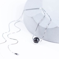 巴西黑髮晶925純銀項鍊 | 天然水晶黑髮晶頸鍊