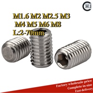 Set Screw Grub Screw/Grub Screw DIN916/Stainless Steel 304 Hex Socket Set Screw M1.6/M2/M2.5/M3/M4/M