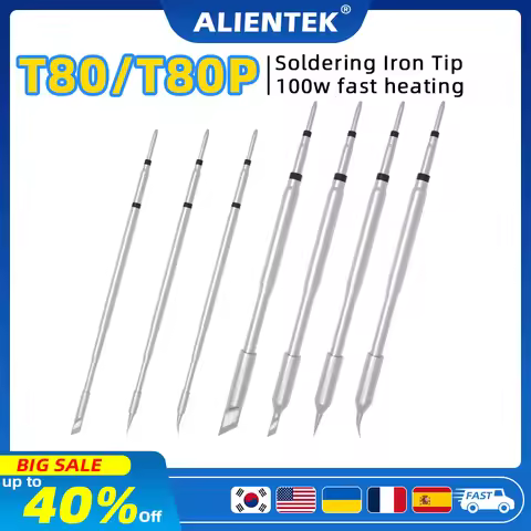 T90 T80 T80P Tip Soldering Iron Tip T12 Soldering Station Tip Kits T245 Lead Free Heating Core Weldi