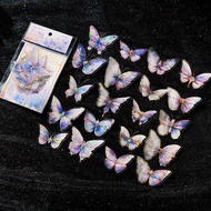 40pcs 3D Butterfly Wall DecorRemovable Stickers Wall Decor Room Mural for Party Cake Decoration Meta