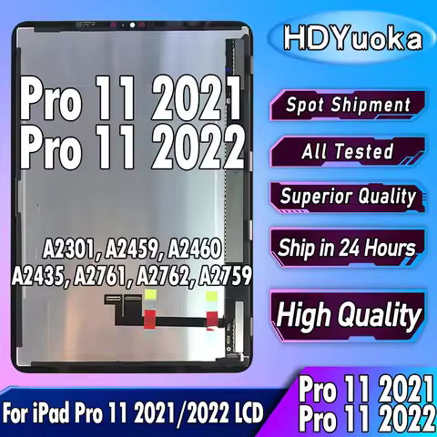 11" IPS For Apple iPad Pro 11 2021 LCD A2301 A2459 A2460 Display Touch Screen For iPad Pro 11 2022 A