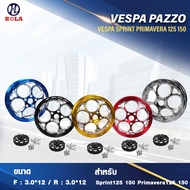 ล้อแม็กVespa Sprint vespa primavera 125 150 ล้อแม็คเวสป้า 125 150ขอบ 12 นิ้ว Pazzo ( 1 คู่ )