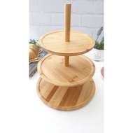 Bamboo 3 Tier Cake Stand