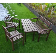 4ft / 5ft Bench Chair Long Metal Garden Bench Outdoor Kerusi Rehat Bangku Hiasan Kerusi Taman Gazebo Meja Anjung Rumah