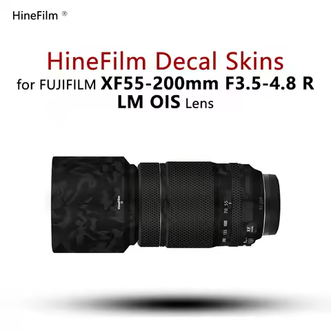 Hinefilm Skin for Fuji XF 55-200 Lens Sticker 55200 Wrap Cover For Fujifilm XF55-200 F3.5-4.8 Lens S