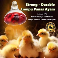 🔥READY STOCK🔥E27 Lampu Panas Ayam 220V – Mentol Merah Anti Pecah, Panas Stabil untuk Anak Ayam & Hai