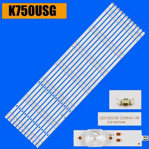 LED Backlight Strio LED75D07A-ZC66AG-06 LED75D07B-ZC66AG-06 For WR75UT421 E4FAA75R LU75C61 100044717