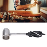MAYIT Manual Auger, Black Durable Bushcraft Hand Auger, Tools Leather Sheath Hand Auger Wrench Homes