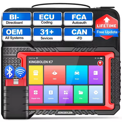 KINGBOLEN K7 CAN FD ALL System car Diagnostic Tools ECU Coding Bi-directional 28 Reset Lifetime Free