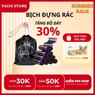 TACHI STORE black plastic trash bag with drawstring, 10kg load-bearing biodegradable trash bag, 20l 
