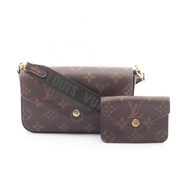 【二手】LOUIS VUITTONMulti Pochette Felicie 單肩包 M80091 卡其色 PVC 塗層帆布 Multi Pochette Felicie
