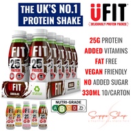 UFIT 25g High Protein Shake RTD Drink, 10 x 330ML Carton -Promotes a Lean Body In Your Fitness Quest