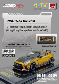 INNO INNO64 HONG KONG TOYCAR SALON X VDX SPECIAL EDITION NISSAN SKYLINE GT-R R35 TOP SECRET BLACK CA