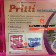 PERALATAN 3 tier plate rack/ 3 tier kitchen utensil rack/ 3 tier multi-purpose rack/ 3 tier kitchen 