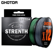GHOTDA 12 Braided Fishing Line Length 500m300m100m DIA 0.14-0.40mm STRENGTH 25-92lb PE Float Line PE