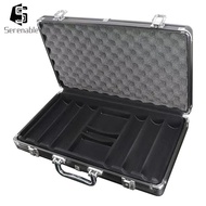 [Serenable] Chip Set Holder Chip Carry Case Portable Aluminum Alloy Anti Collision Box for Travel De