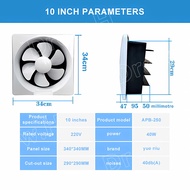 8 Inch Exhaust Fan 家用静音换气扇浴室百叶排气扇厨房排风扇 Bedroom Living Room Toilet Kitchen Guest Room Ventilator Air 