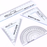 Chenguang Student Ruler Set 4 Pieces Office Ruler Exam Ruler Triangle Ruler Ruler Ruler Protractor T