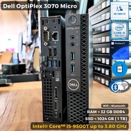 คอมพิวเตอร์มินิ Dell Optiplex 3070 mini - CPU Core i5-9500T MAX 3.7GHz [Gen9] + Windows11 + SSD ต่อ WIFI+บลูธูท ได้มี HDMI [USED]