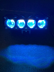 SQL 4 MATA LAMPU TEMBAK Q10 NINE LUMINOS LED PUTIH KUNING DENGAN DEVIL