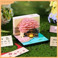 CONG Twenty twenty six LED Brightened Weekly Planner With 3D Blossomy Paper Sculpture And Tearable P