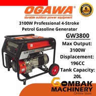 OGAWA GW3800 3100W Professional 4-Stroke MANUAL START Petrol Gasoline Generator -6 Months Warranty