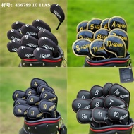 HONMA Golf Iron Cover Magnetic Closure Iron Cover Crystal leather Golf Club Cover Embroidery Golf He