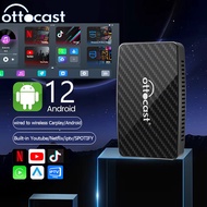 OTTOCAST Play2Video โปร Carplay Ai Box ไร้สาย CarPlay Android ตัวแปลงออโต้สำหรับ Youtube NetFlix