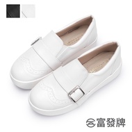 fufa Shoes [fufa Brand] Carved Side Buckle Lazy Work Flat Casual Anti-Slip Lightweight Women's Brand Thick-Soled