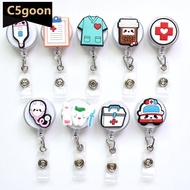 C5GOON Cartoon Badge Reel Retractable ID Lanyard Name Tag Card Badge Holder Clip Doctor Nurse Office