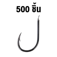 100/500ชิ้น ชุดตะขอตกปลา 0.8 เบ็ดตกปลาทำจากเหล็กคาร์บอนวงกลมเดี่ยวอุปกรณ์ตกปลาสำหรับจับปลา เหล็กคาร์