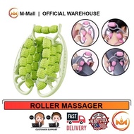 M-MALL Fitness Yoga Massage Roller Yoga 9 Wheels Massage Roller Muscle Relaxer Hand Skinny Leg Massa